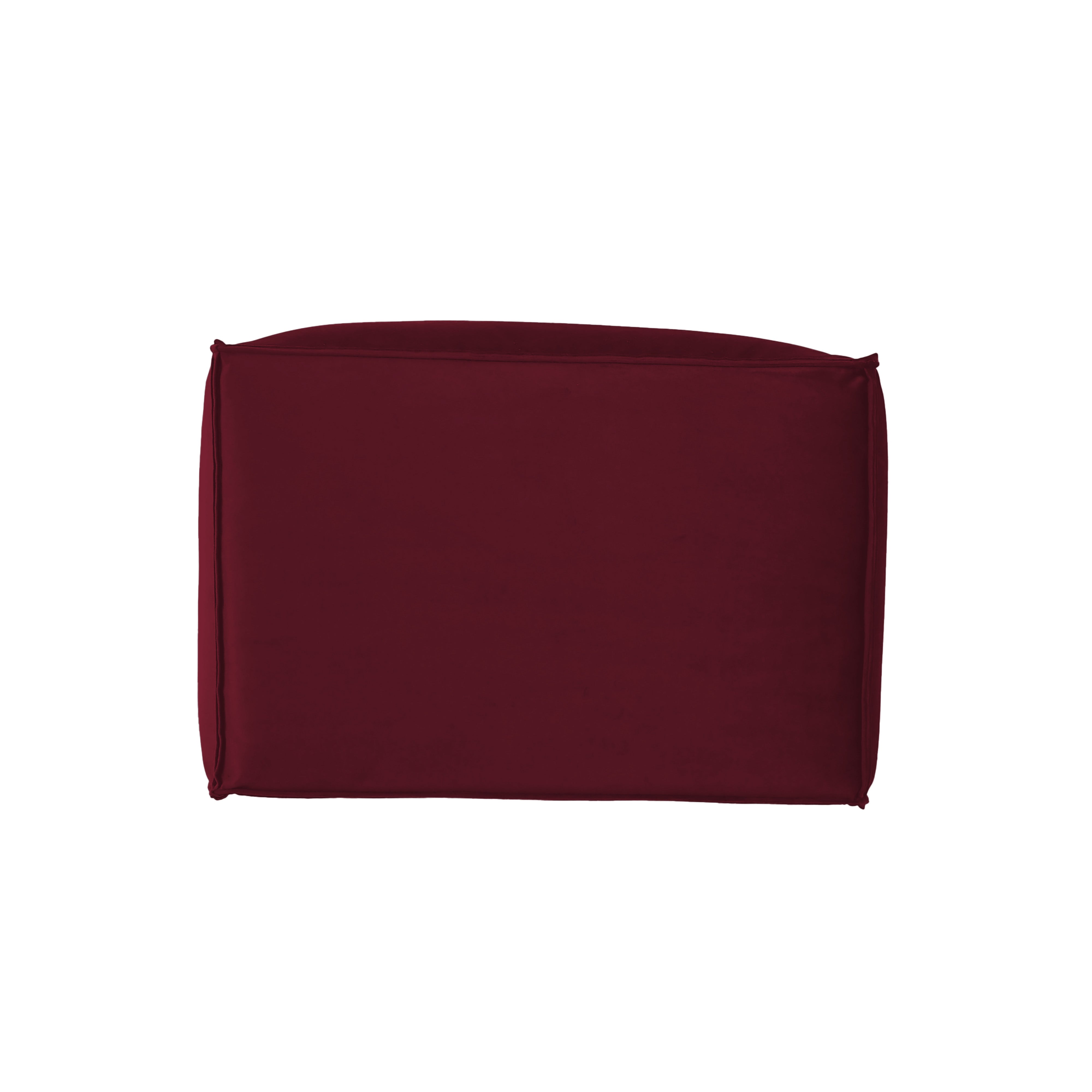 Overstuffed 36" x 24" Rectangle Microfiber Ottoman, 16" Height - Bordeaux