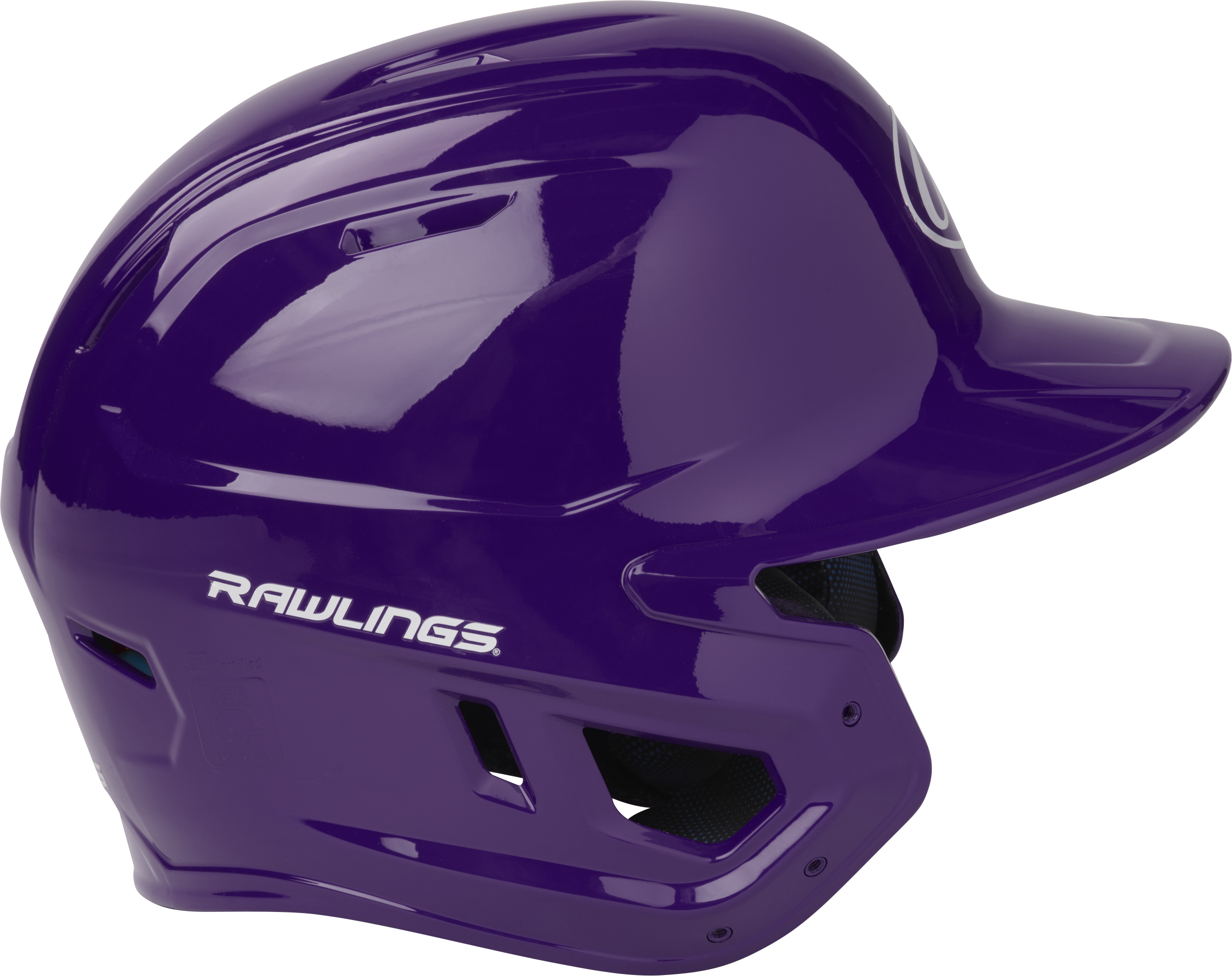 Rawlings Mach Gloss Senior Baseball Helmet - Purple