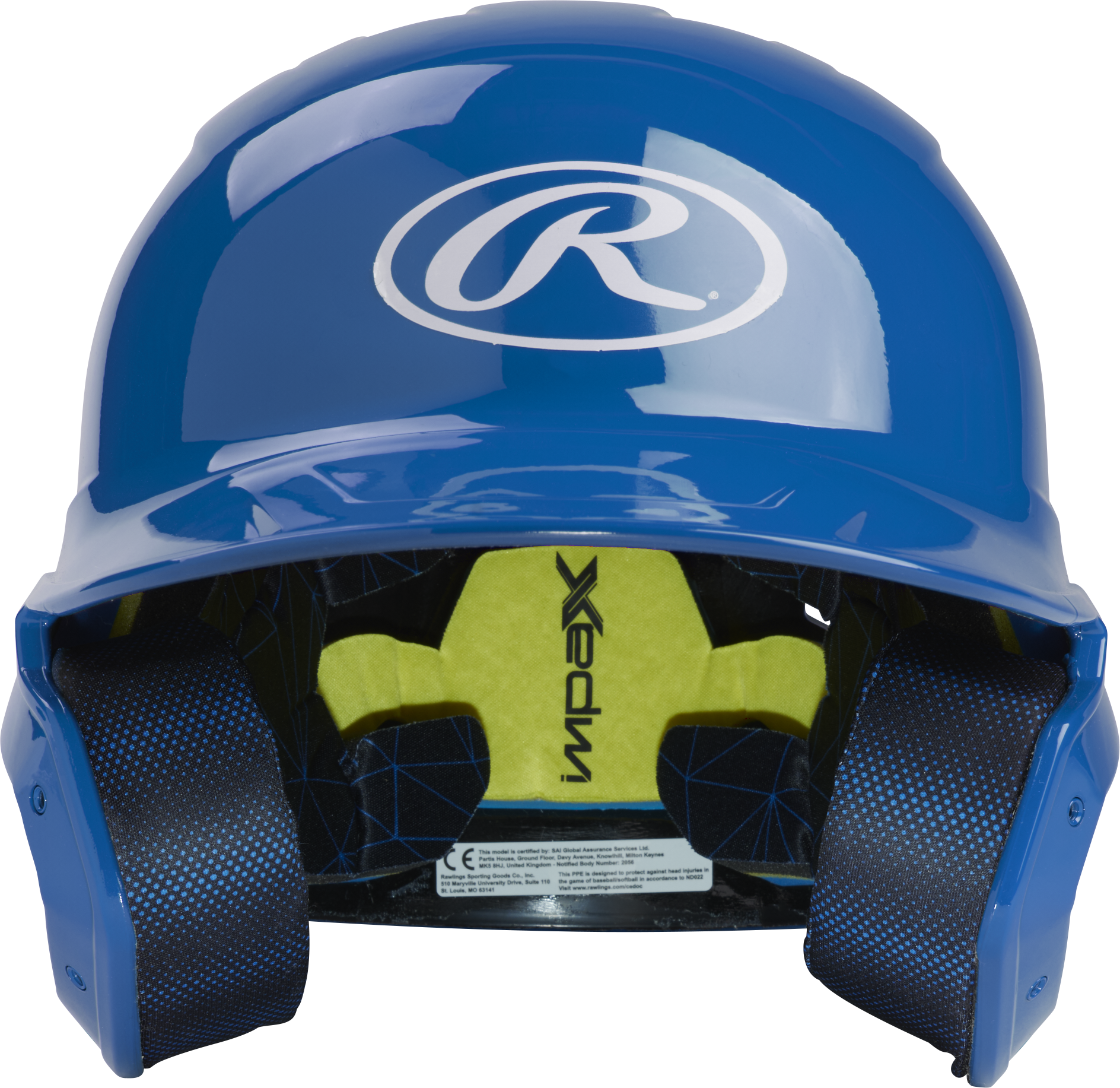 Rawlings Mach Gloss Junior Baseball Helmet - Royal