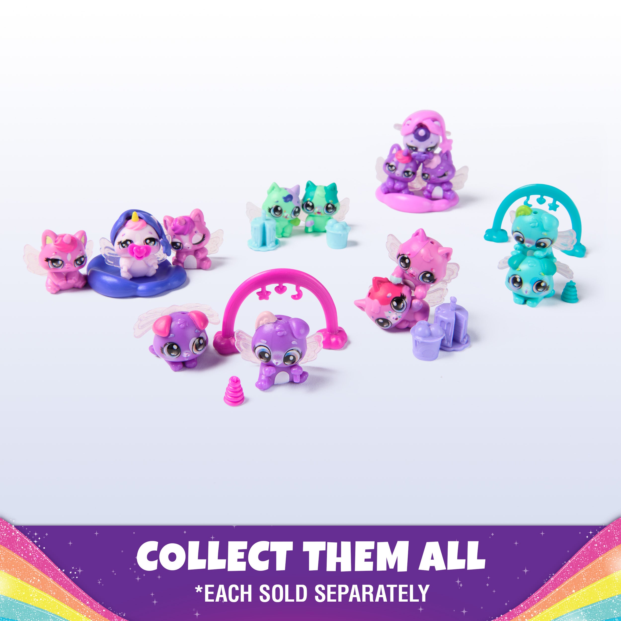 Hatchimals Alive, Rainbow Splash Fizzy Color Surprise Toy, Hatch Twins or Triplets from Color Reveal Egg Style May Vary, Kids Toys for Girls & Boys