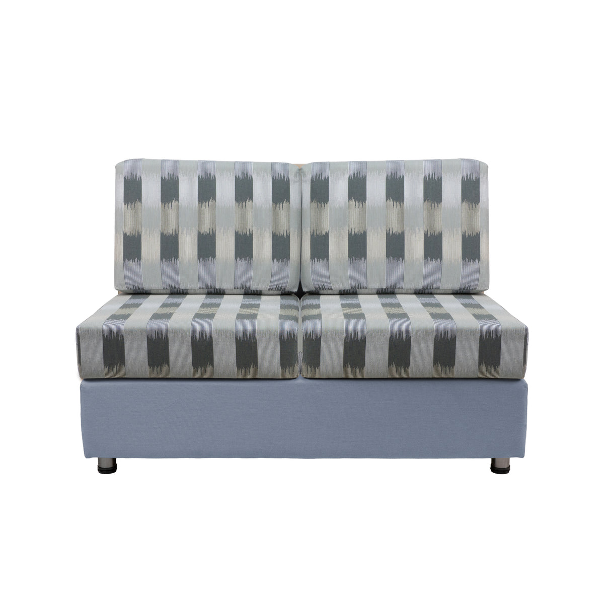Outdoor Armless Sofa with Sunbrella - Dream Mist/Canvas Haze