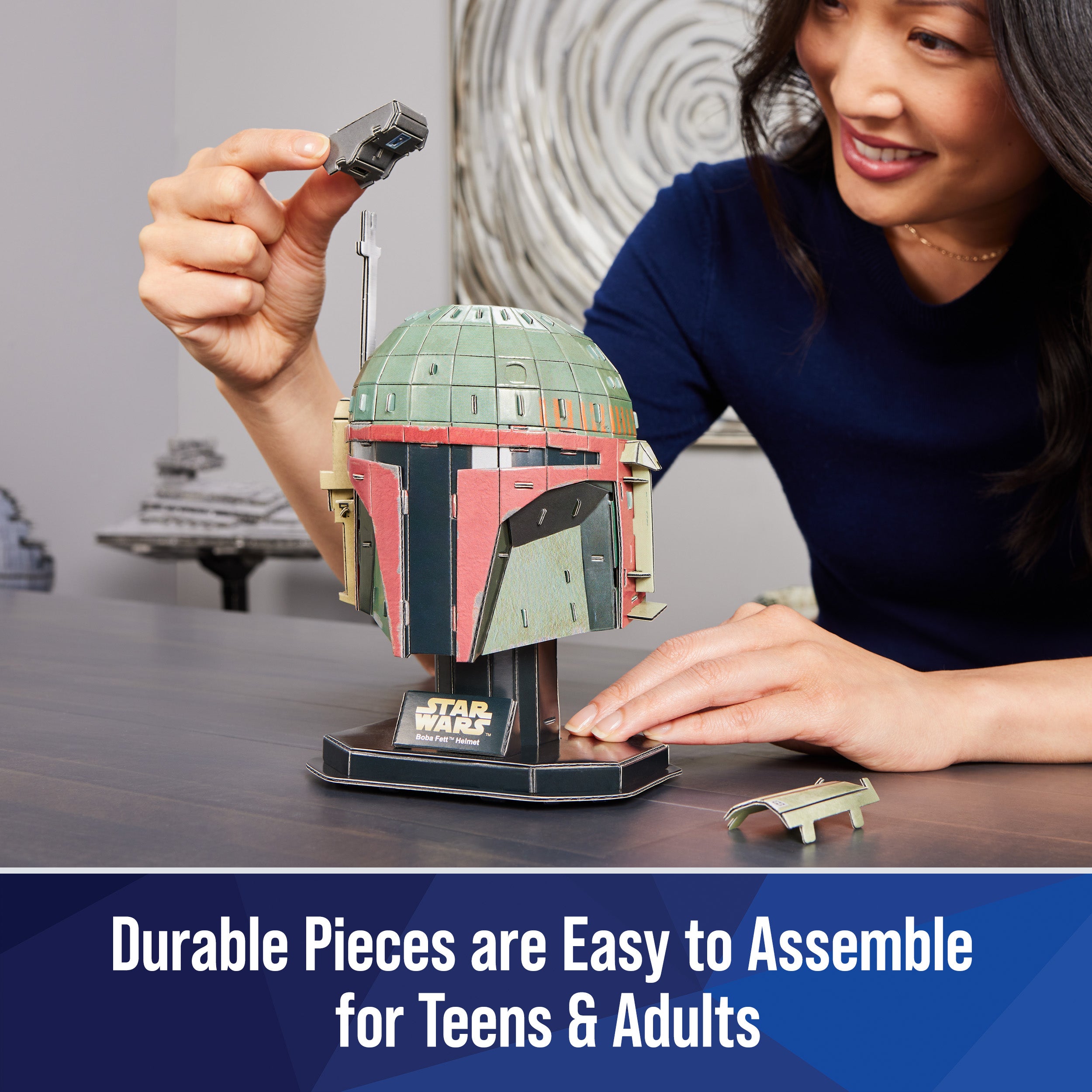 4D Build, Star Wars Boba Fett 3D Model Kit, Star Wars Collectibles & Desk Decor, Adult Puzzle, Building Toys, 93 Pieces, 3D Puzzles for Ages 12 & Up