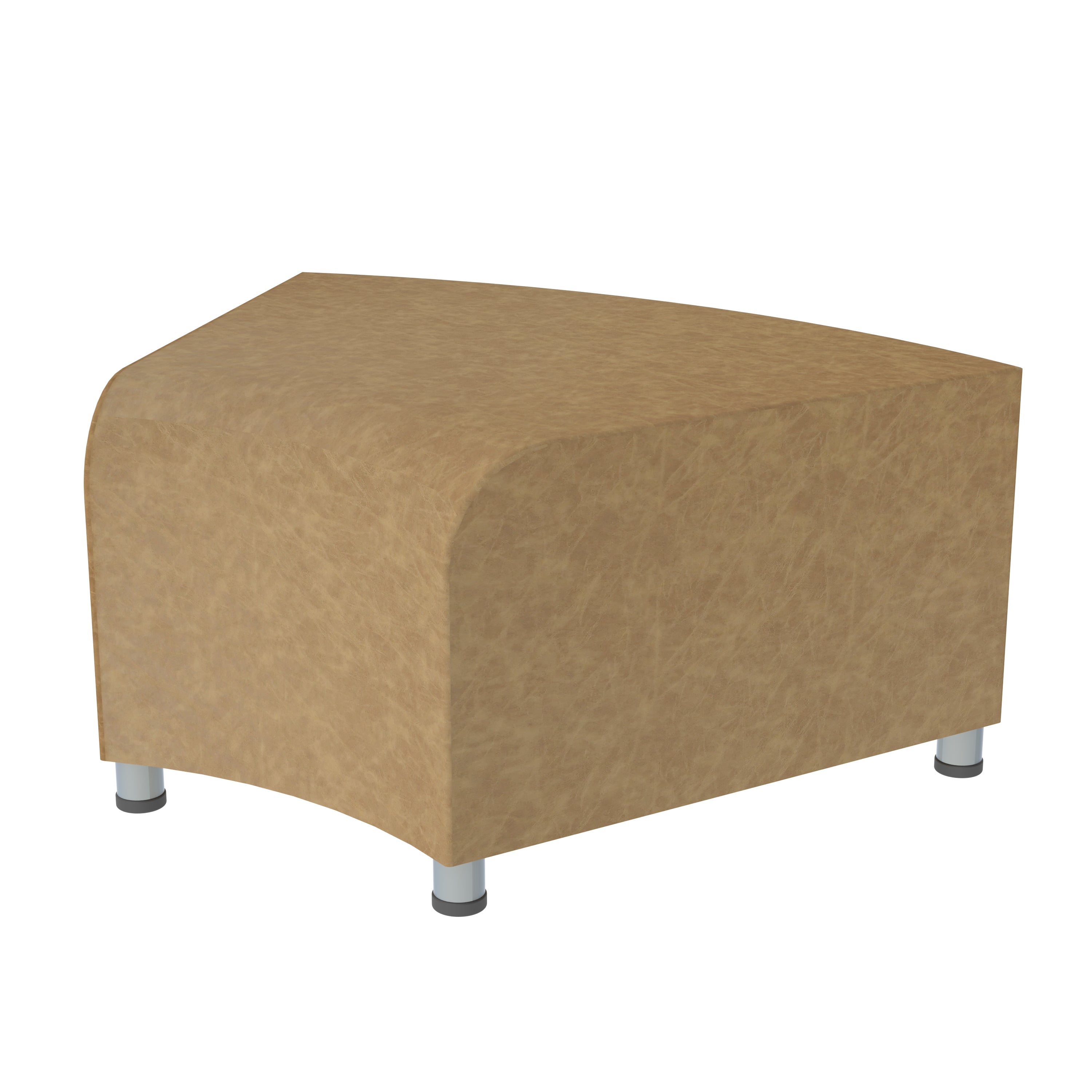 Pro Series Rustic Connect Edged Ripple Backless Seating, 6-Piece Set - Pecan