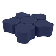 Pro Series 18" Height Cog Ottoman Set, 6-Piece - Navy
