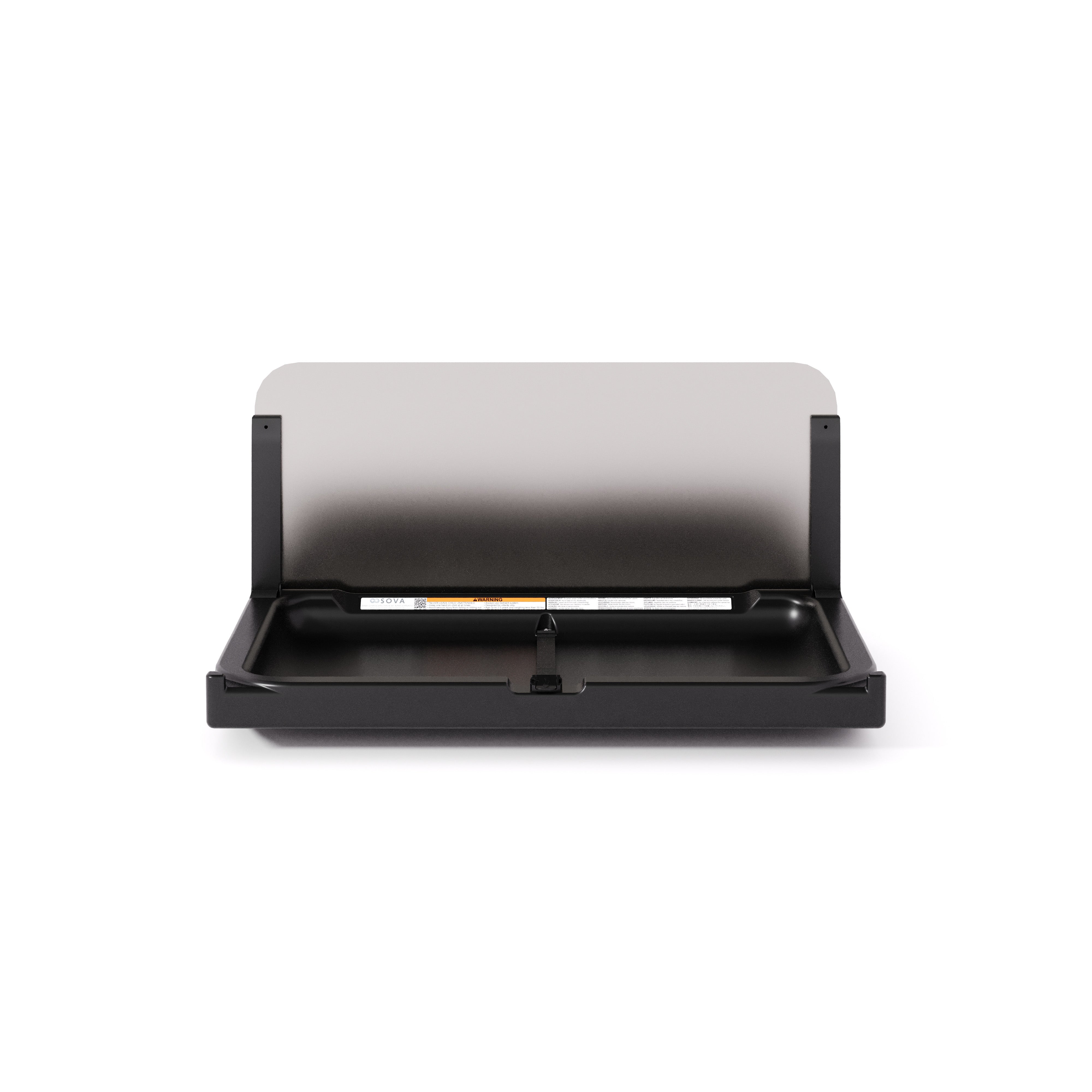 Element Horizontal Changing Station w/ Stainless Backsplash - Black