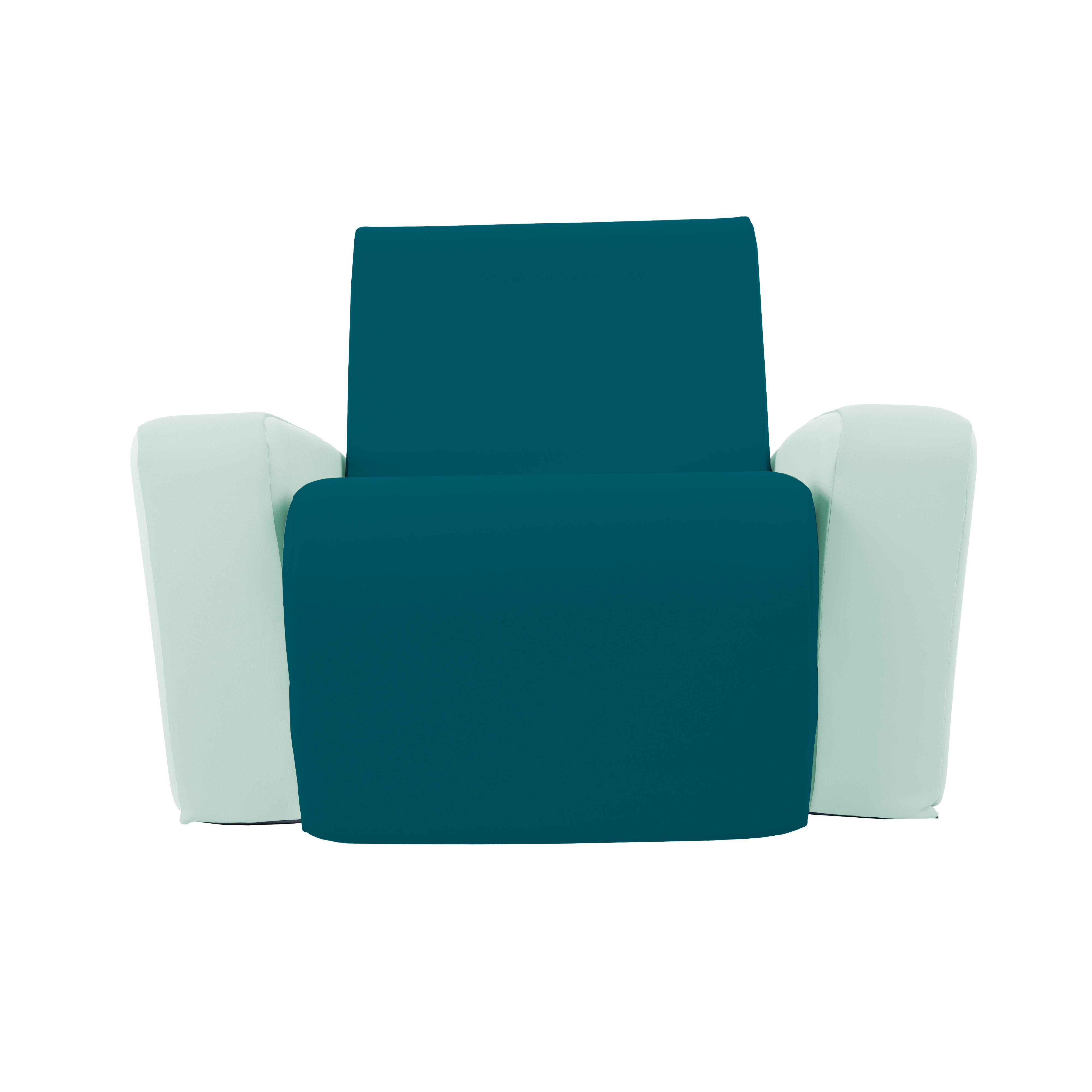 SoftScape Angled Preschool Chair - Peacock/Aloe