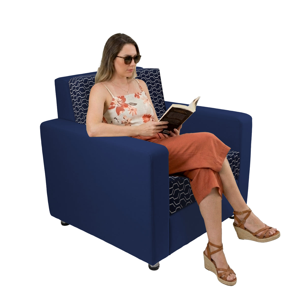 Outdoor Chair with Sunbrella - Adaptation Indigo/Canvas Navy