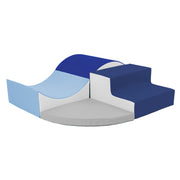 SoftScape Curvy Corner Climber, 4-Piece - Navy/Powder Blue