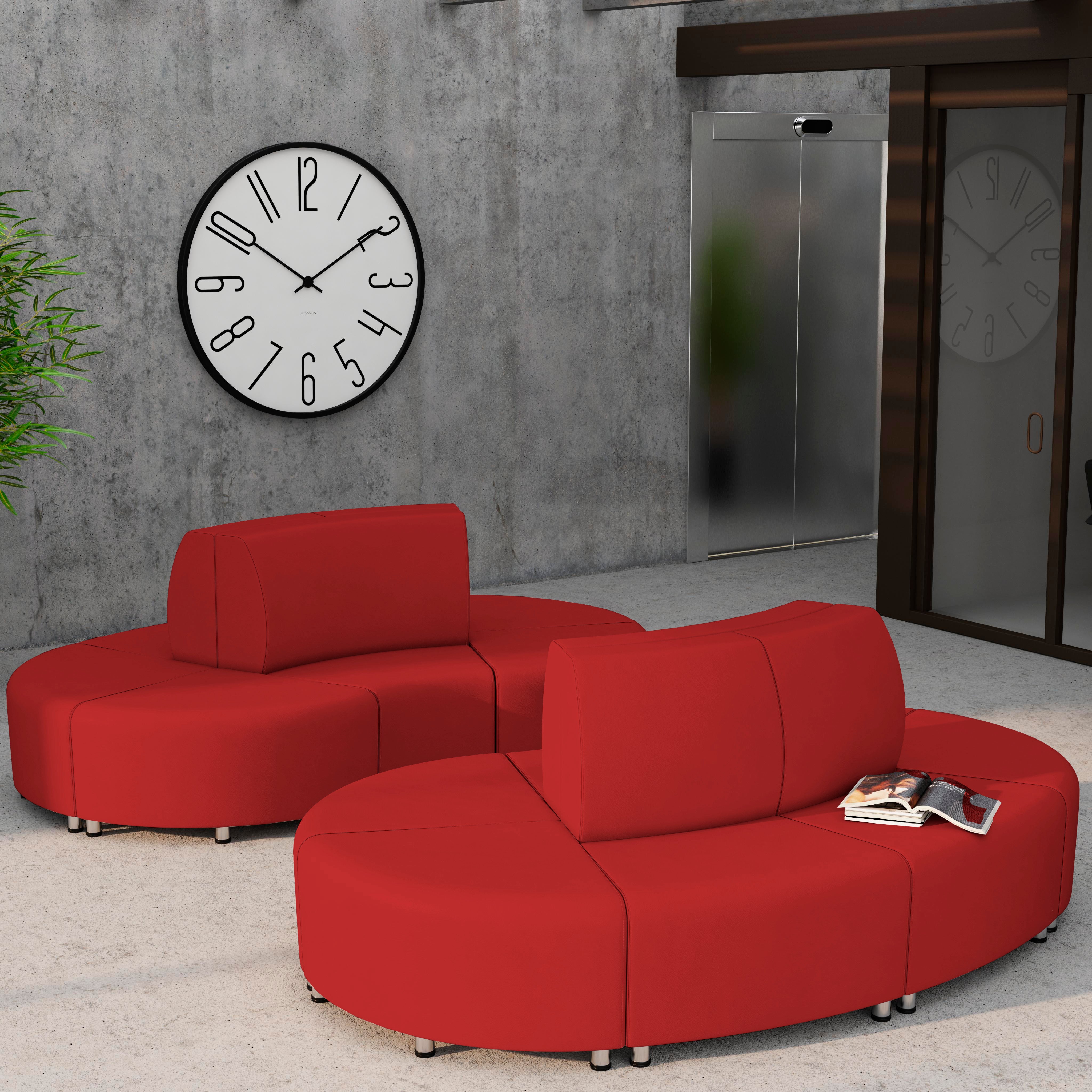 Pro Series Connect Curved Wavelet Seating, 7-Piece Set - Crimson