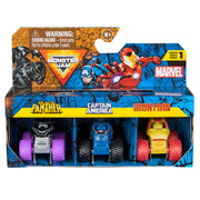 Monster Jam, Marvel Mini Monster Truck 3-Pack, 1:87 Scale, Kids Toys for Boys Ages 3 and Up  Styles May Vary