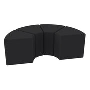Pro Series Upholstered Wedge Ottoman 18" Height, 4-Piece - Black