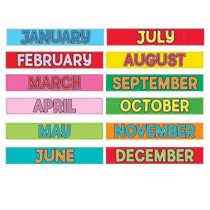Calendar Month Cards - 12 / pack