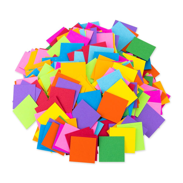 Mosaic 1.5" Squares Cardstock - 1000, 100 ea. of 10 Colors