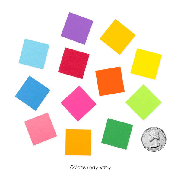 Mosaic 1" Squares Cardstock - 1000, 100 ea. of 10 Colors