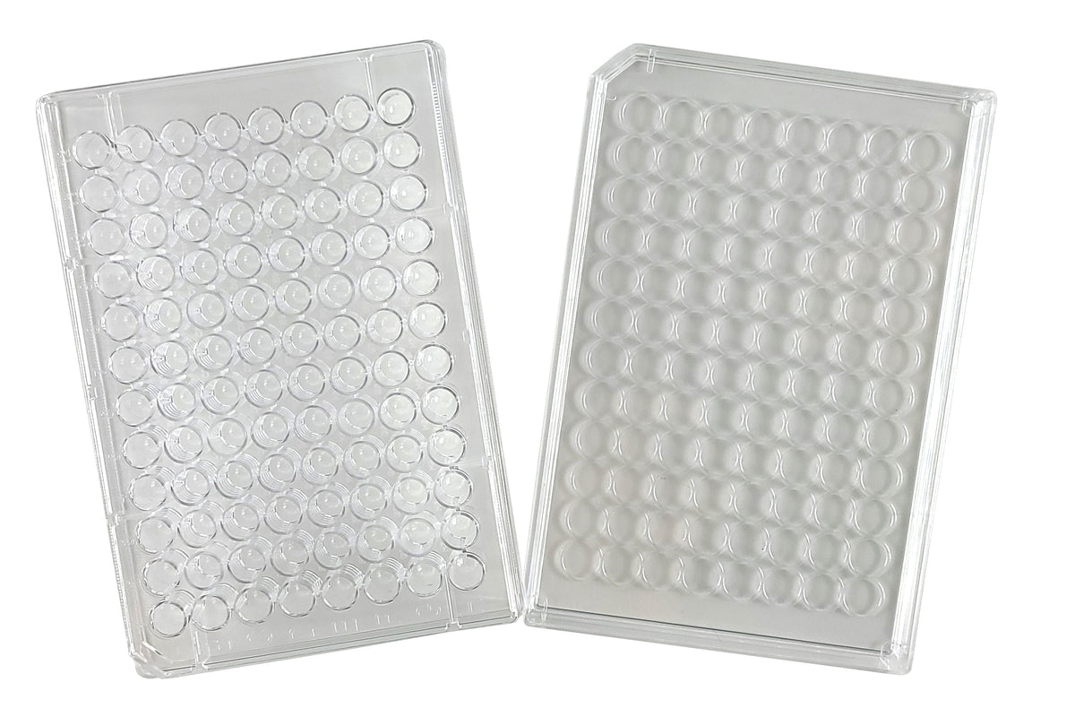 Microplate with 96 Wells and Lid, Clear Polystyrene, Case of 200