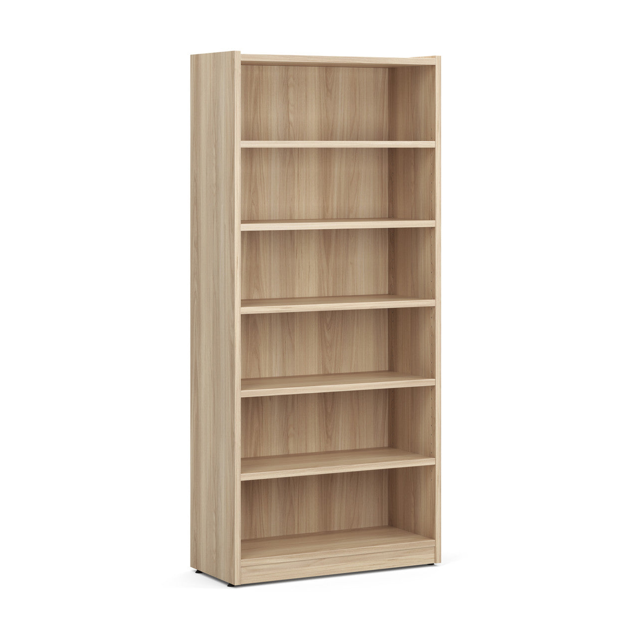 OfficeSource Laminate Bookcase - 6 Shelves - American Elm