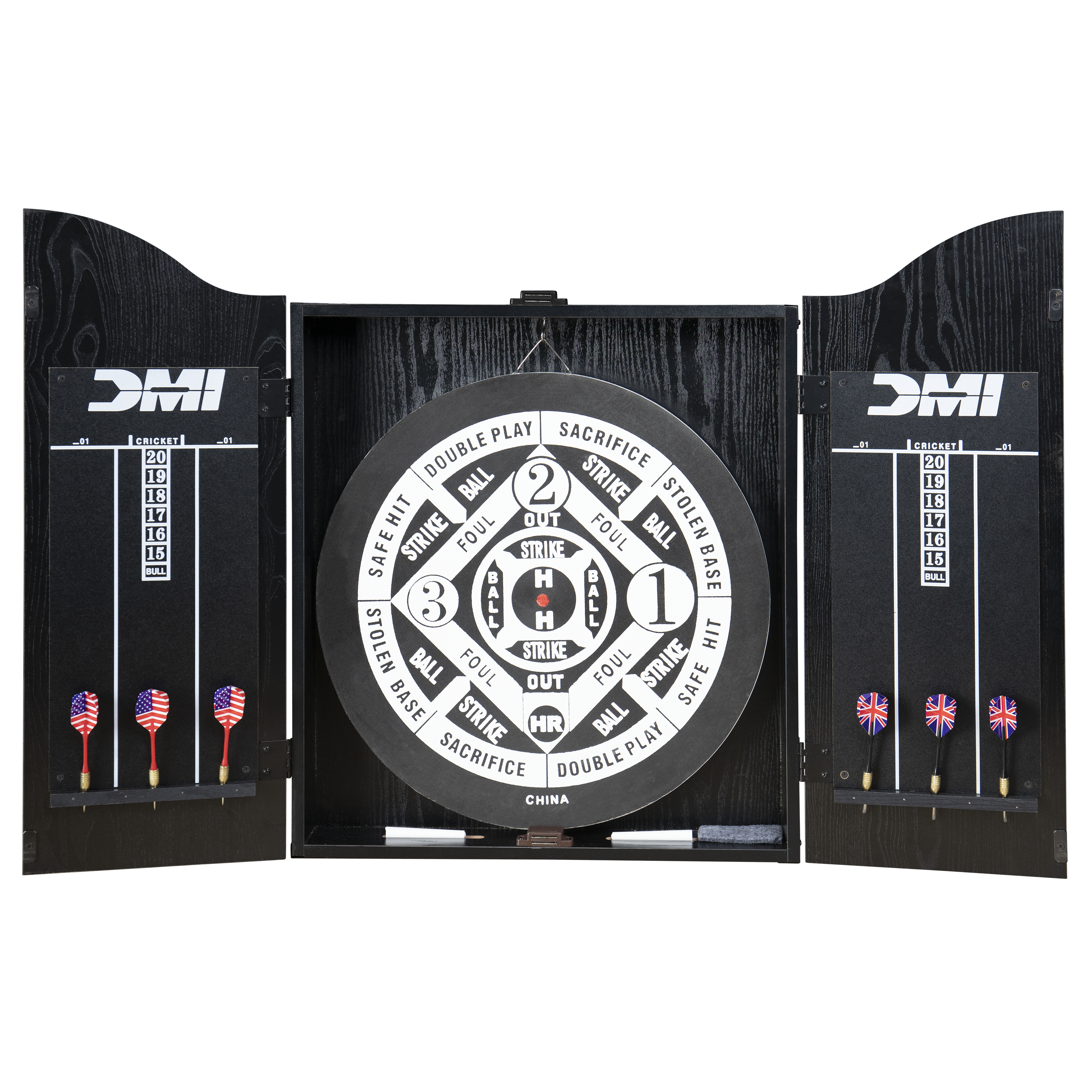 DMI Sports Black Recreational Dartboard Cabinet