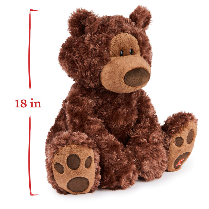 GUND Philbin Classic Teddy Bear, Premium Stuffed Animal for Ages 1 and Up, Chocolate Brown, 18”