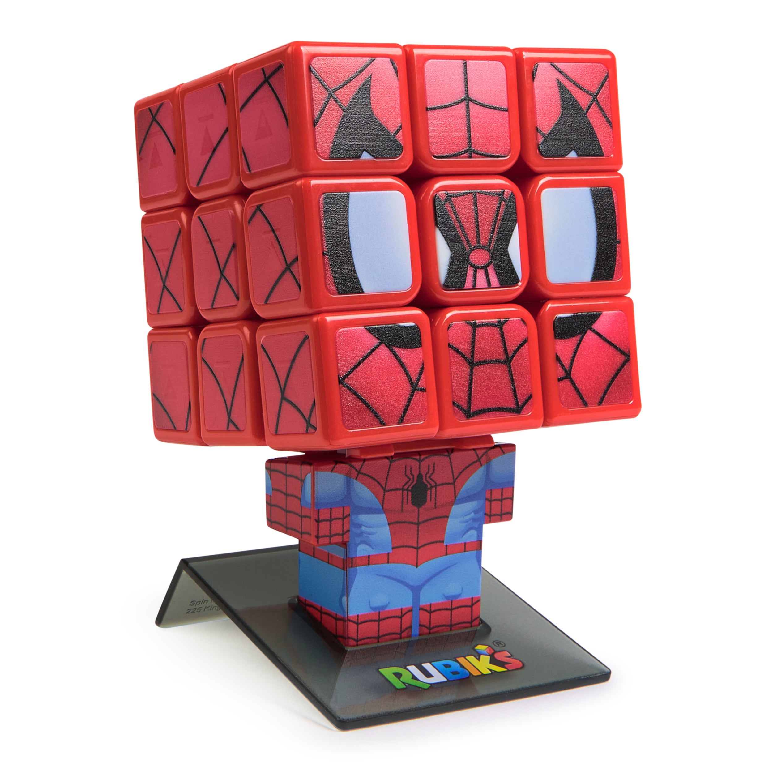 Rubik’s Cube, Spider-Man Cuber, Marvel Collectible Fidget Toy & Desk Decor, Problem-Solving Brain Teaser, Classic Color-Matching Puzzle, Sensory Puzzle for Fans of Marvel Rivals Ages 8 & Up