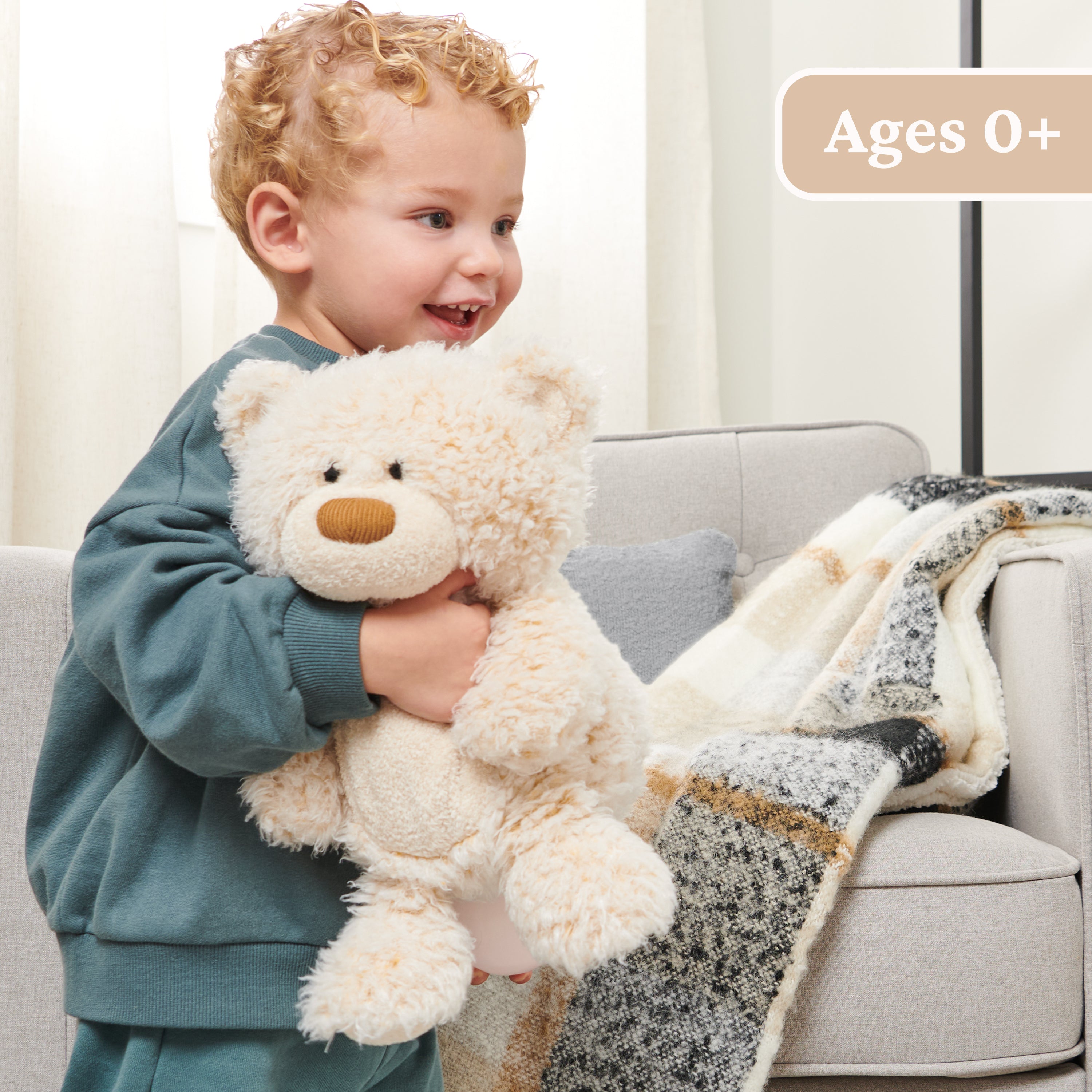 GUND Bubbles Teddy Bear Stuffed Animal, Premium Bear Plush Toy for Ages 1 and Up, Cream, 10”