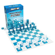 Pack & Go Chess & Checkers Board Game from Spin Master Games Portable 2-Player Games Chess Board Chess Set for Adults and Kids Ages 8 and up