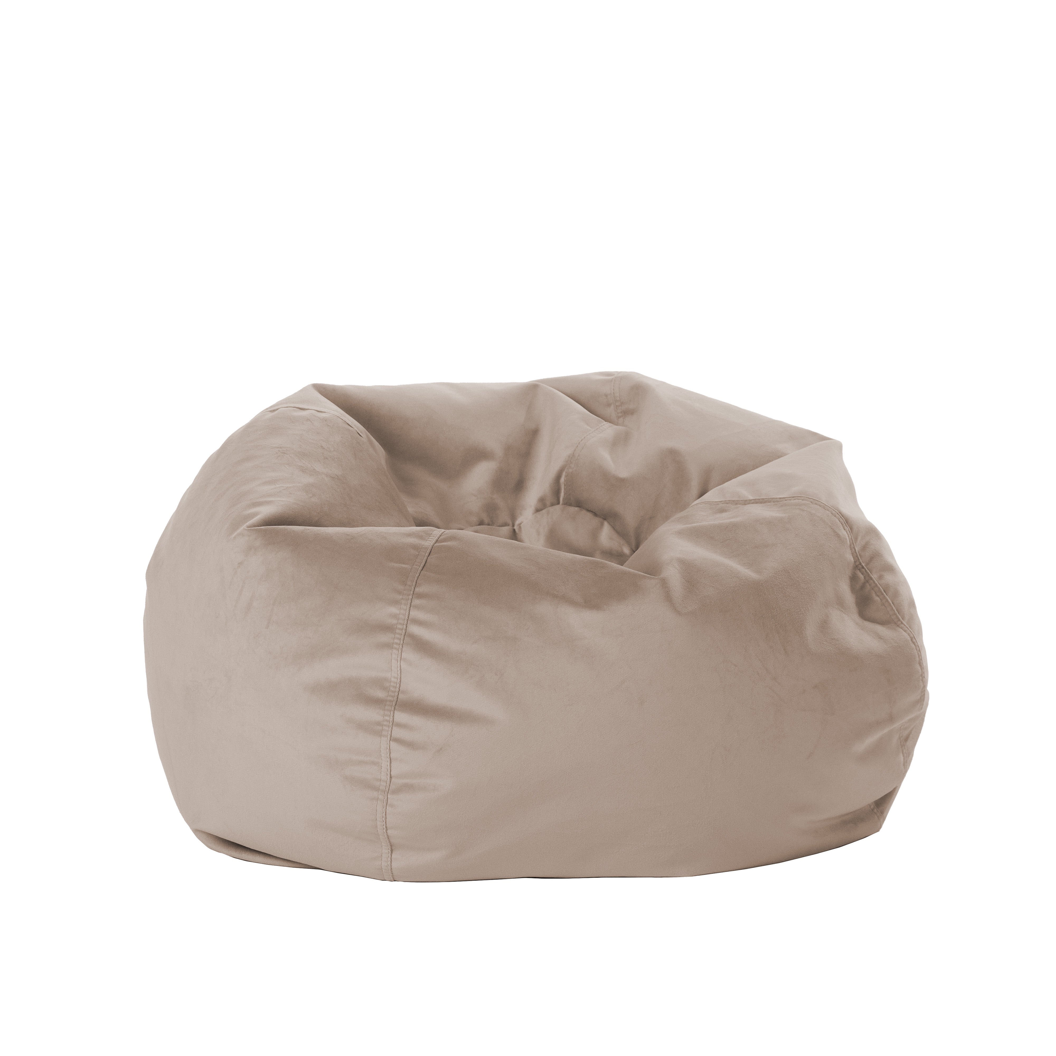 30" Round Velvety Bean Bag - Caffe
