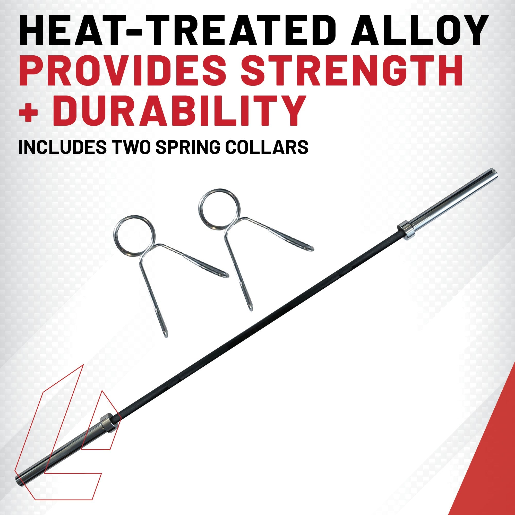 45Lb Olympic Bar With Collars  - 1000Lb Max