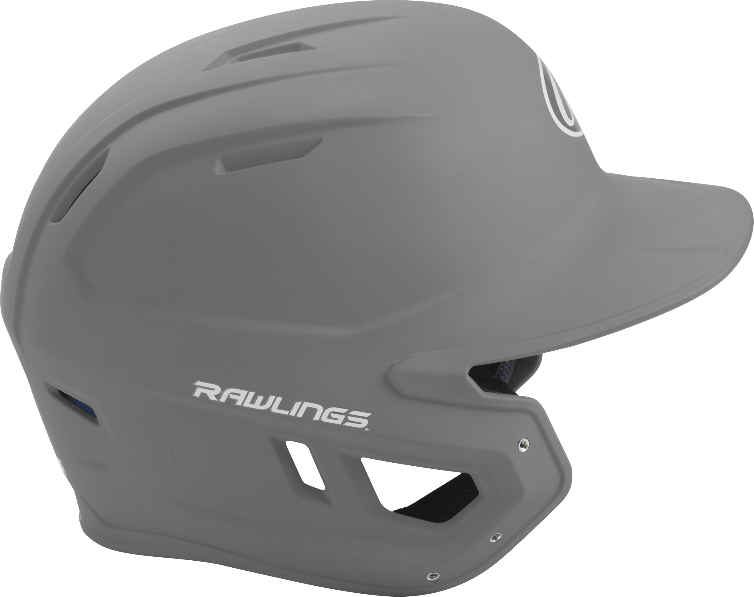 Rawlings Mach Matte Senior Baseball Helmet - Silver