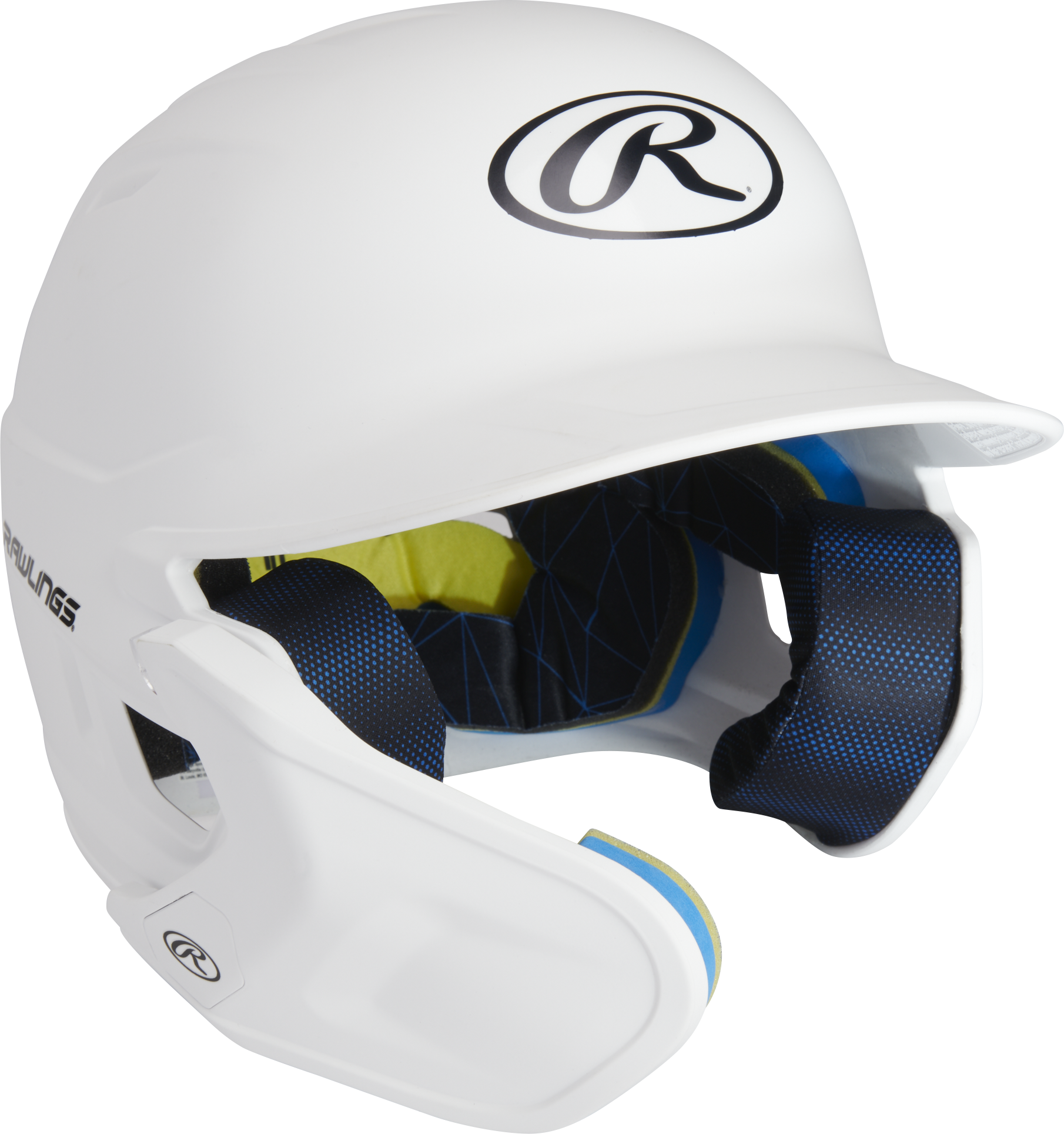 Rawlings Mach Adjust With Lhb Extension Matte Junior Batting Helmet - White