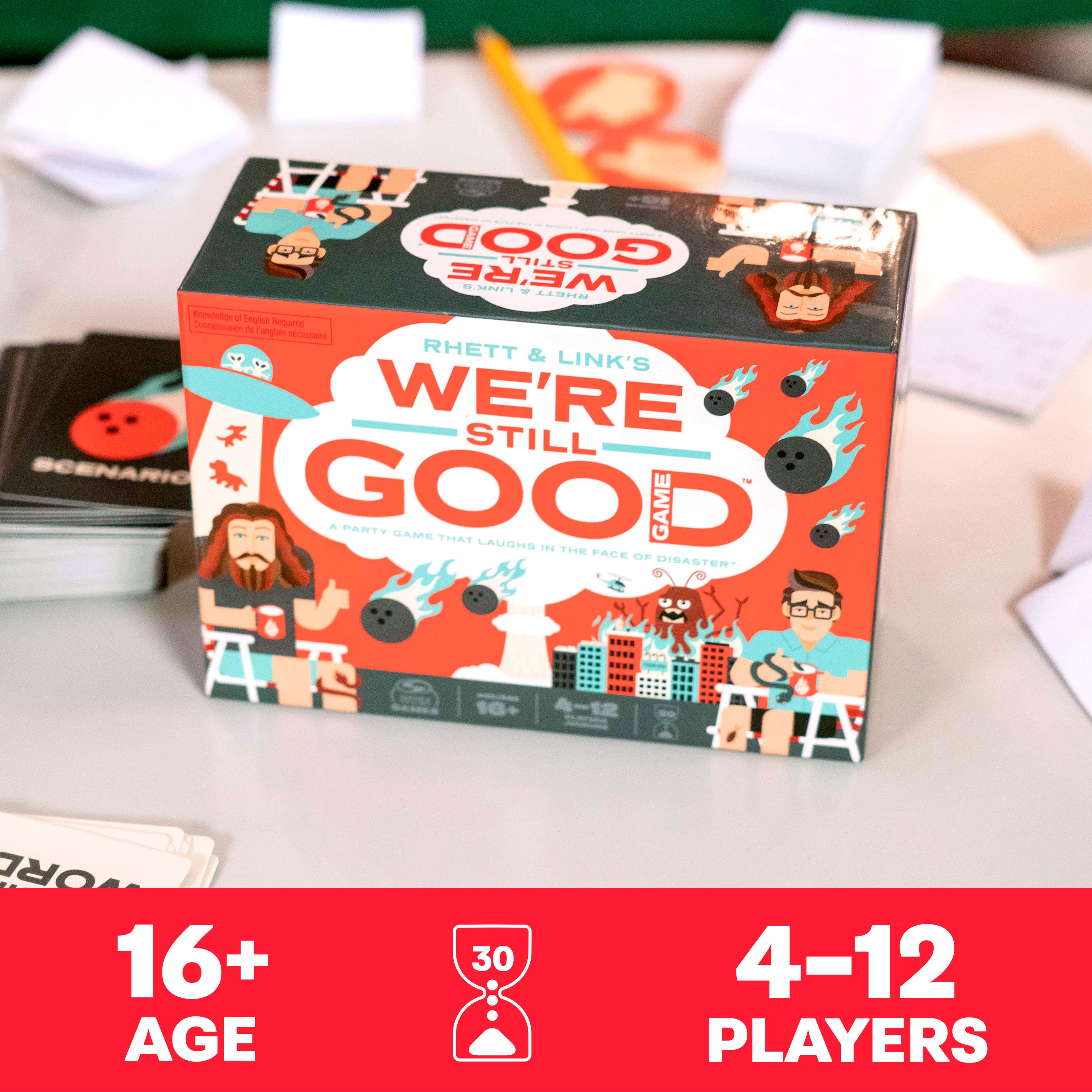 Spin Master Games, Rhett & Link We’re Still Good Party Game, for Fans of the Comedy YouTube Show Good Mythical Morning, Hilarious & Memeable Play, 4-12 Players, Ages 16 & Up