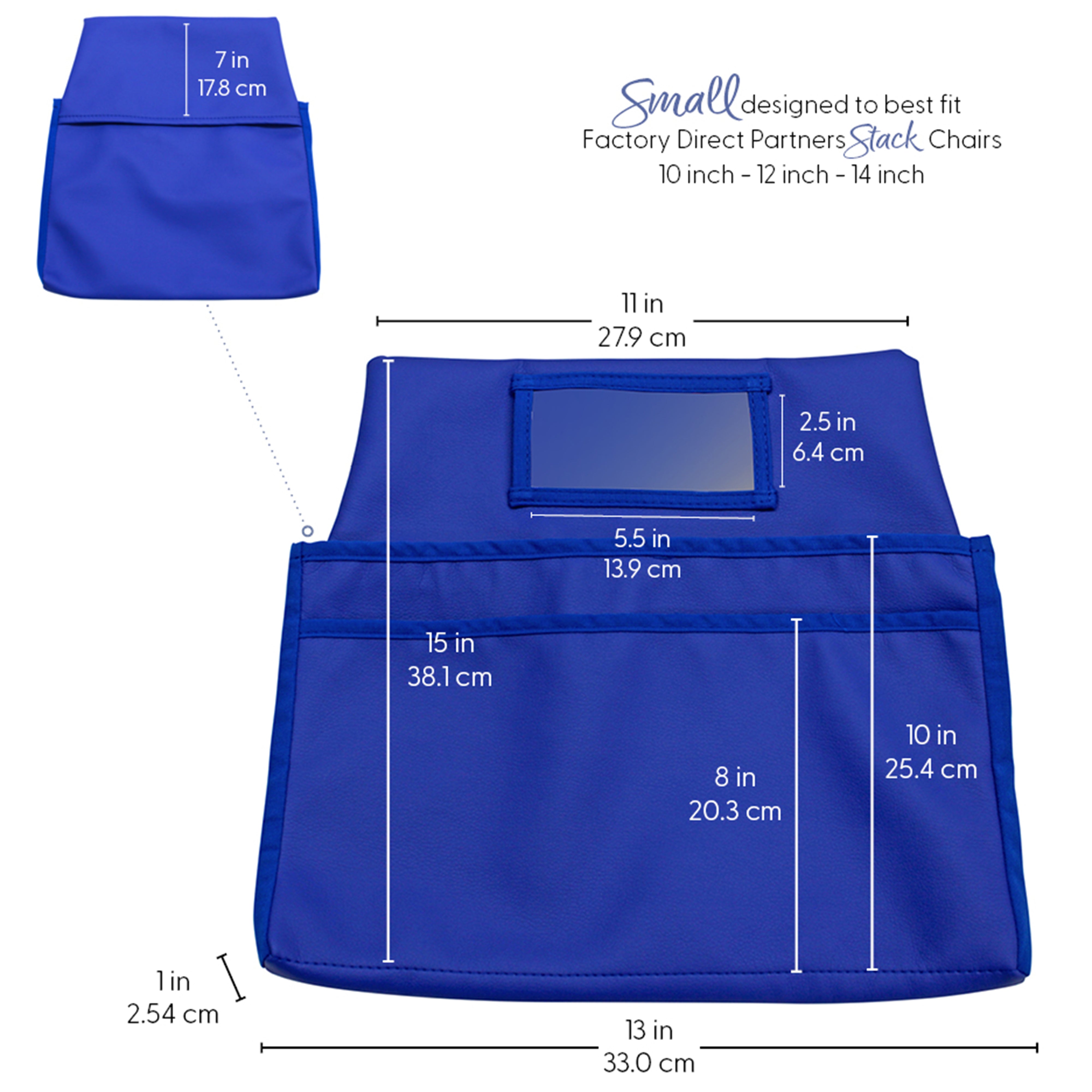 Vinyl Seat Companions, Small, 12-Piece - Blue