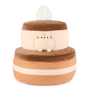 GUND Pusheen Chocolate Cake Squisheen, Squishy Toy, Collectible Plush Toy, Dessert Plush, Cat Stuffed Animal for Ages 8 and Up, Brown, 11”