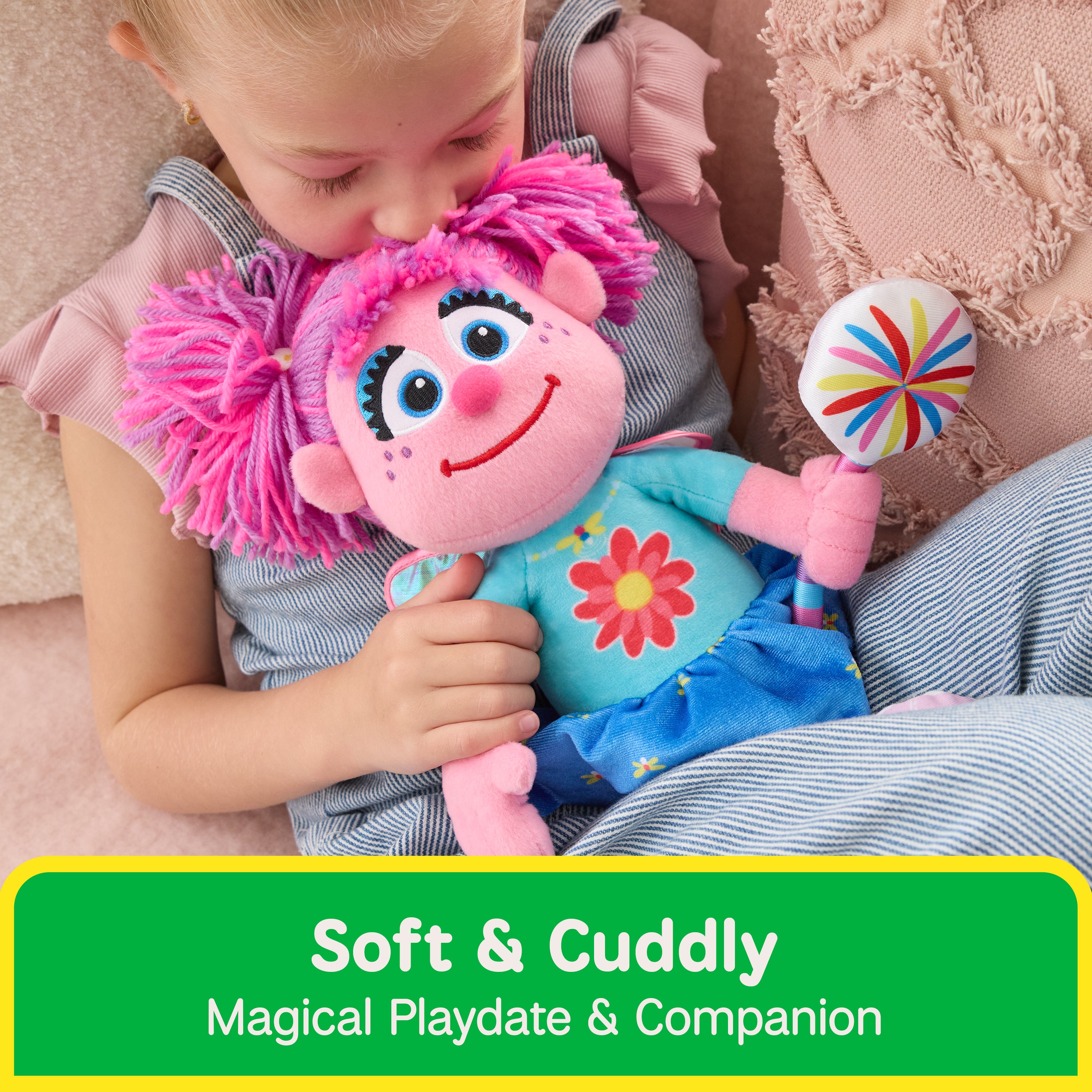 GUND Sesame Street Abby Cadabby Plush with LED Wand, Toddler Doll with Nightlight, Sensory Toy, Sesame Street Stuffed Animal for Ages 1 and Up, 13”