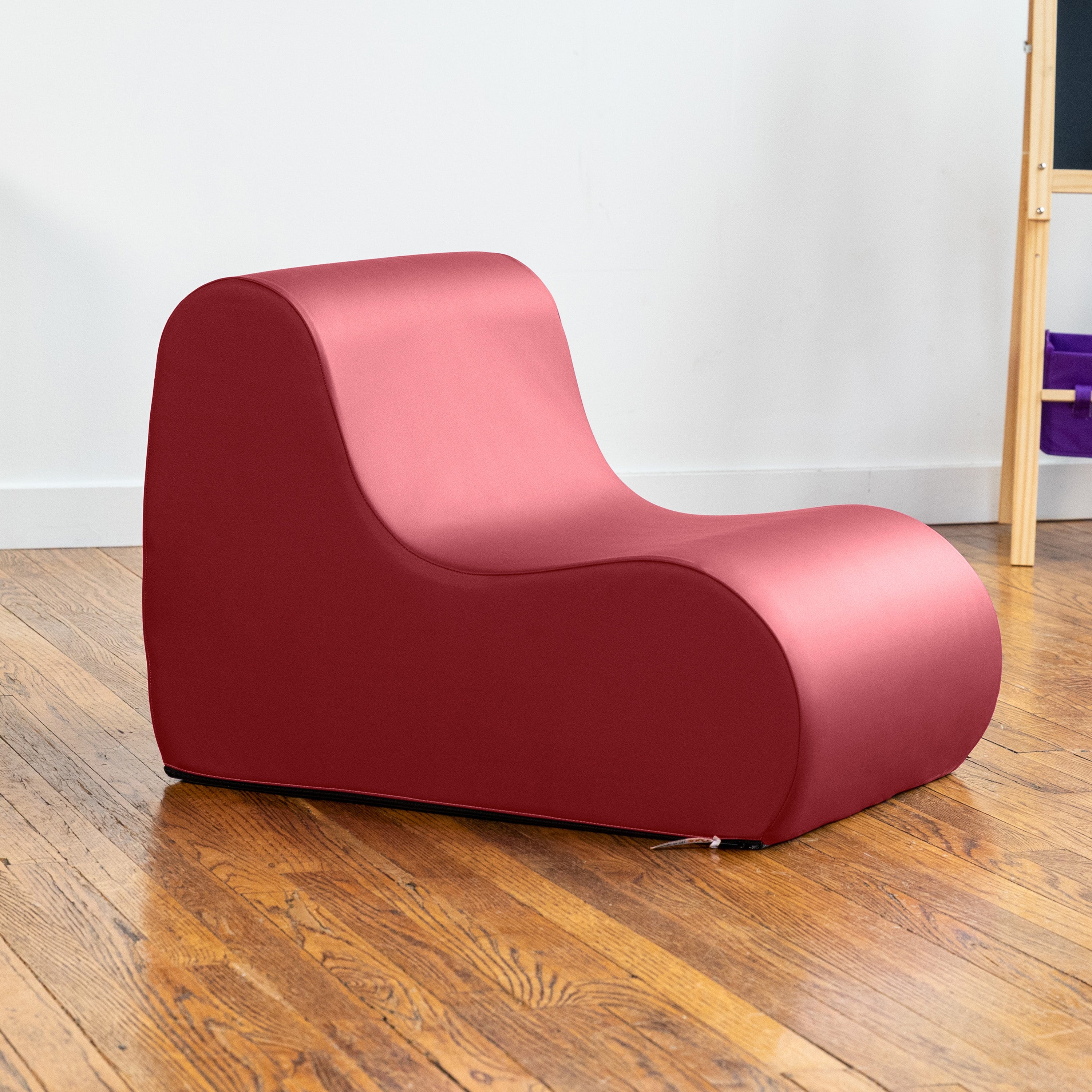 Jaxx Midtown Small Classroom Soft Foam Chair - Premium Vinyl Cover, Claret Dark Red