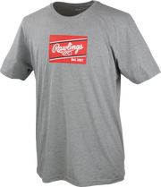 Rawlings Adult Patch T-Shirt - Small - Gray