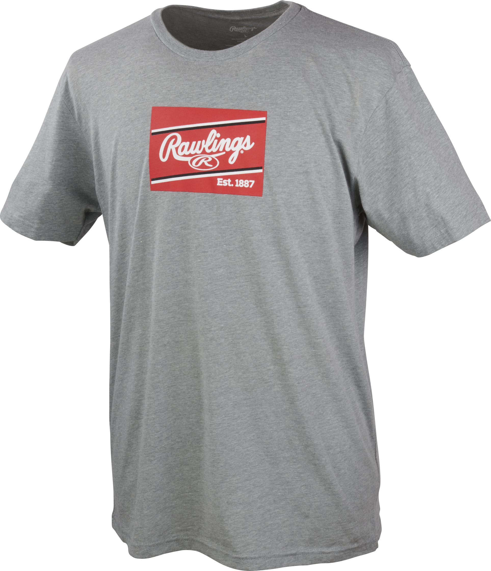 Rawlings Adult Patch T-Shirt - Small - Gray