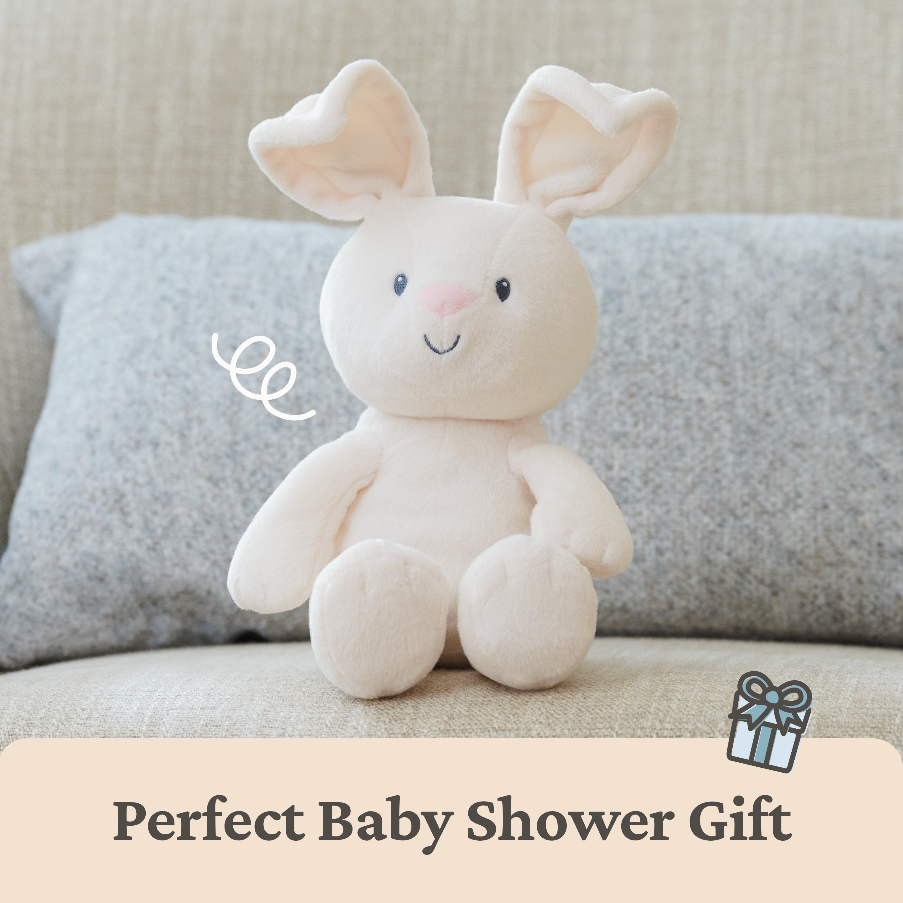 GUND Baby Peek-a-Boo Flora Bunny Plush, Bunny Rabbit Stuffed Animal, Baby Toy for Ages 0 and Up, Cream, 7" Batteries Not Required