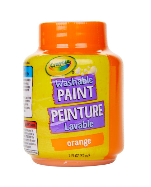Crayola Washable Paint - Orange (2oz), Kids Paint, Great for Arts & Crafts, Resealable, Classroom Paint, Nontoxic, Ages 3+
