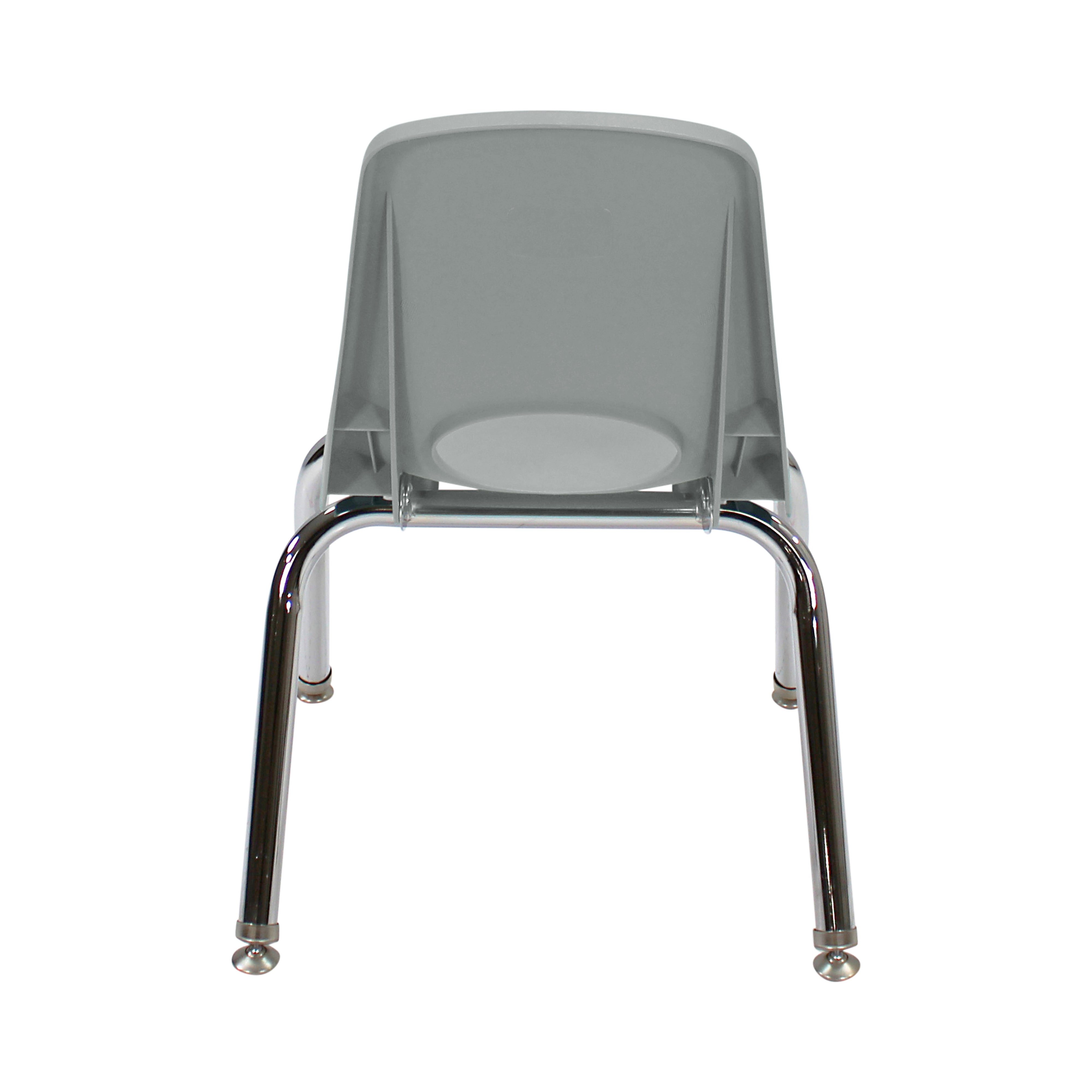 12" Stack Chair with Swivel Glides - Light Gray