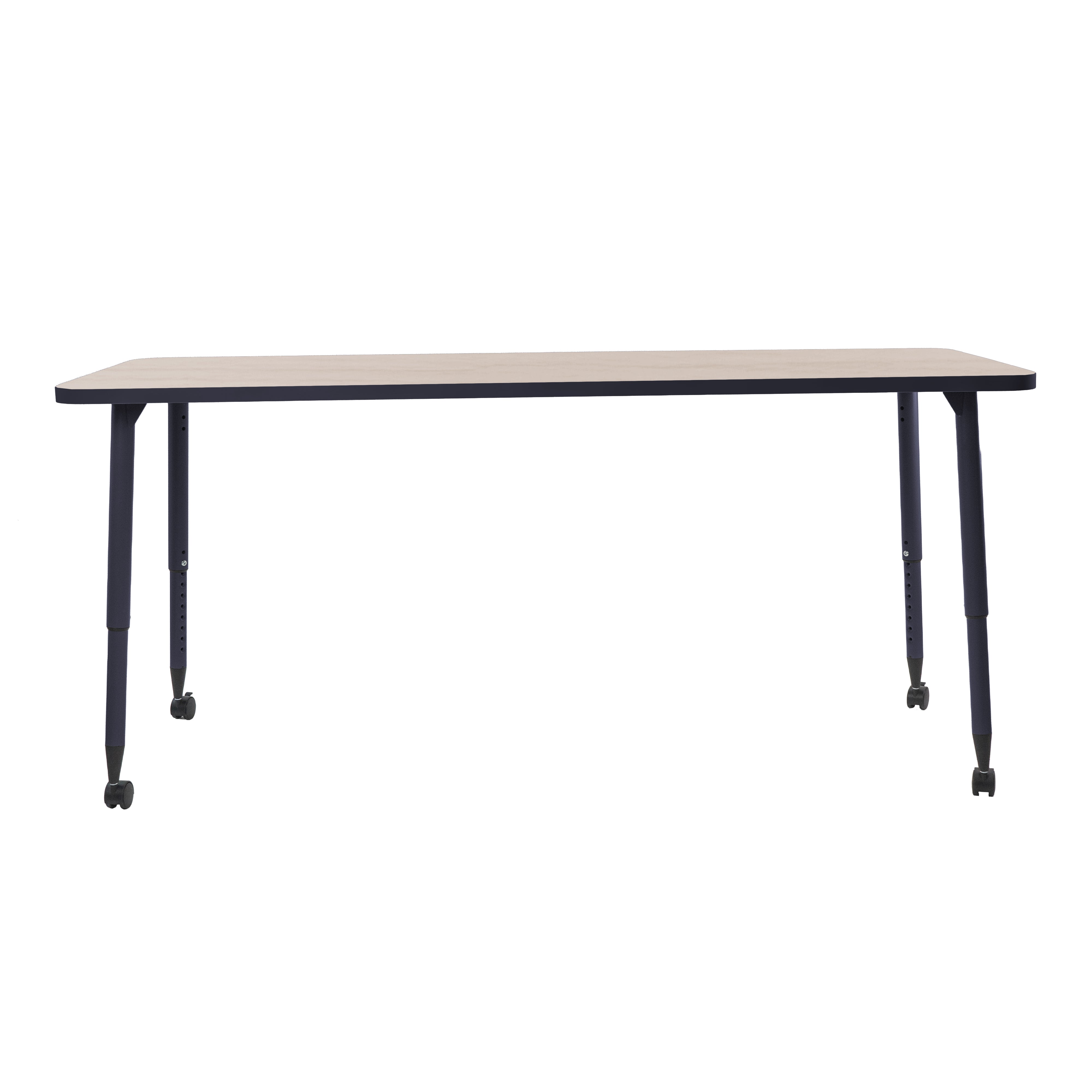Adapte 30" x 72" Rectangle Activity Table with Adjustable Tapered Legs - Asian Sand/Navy