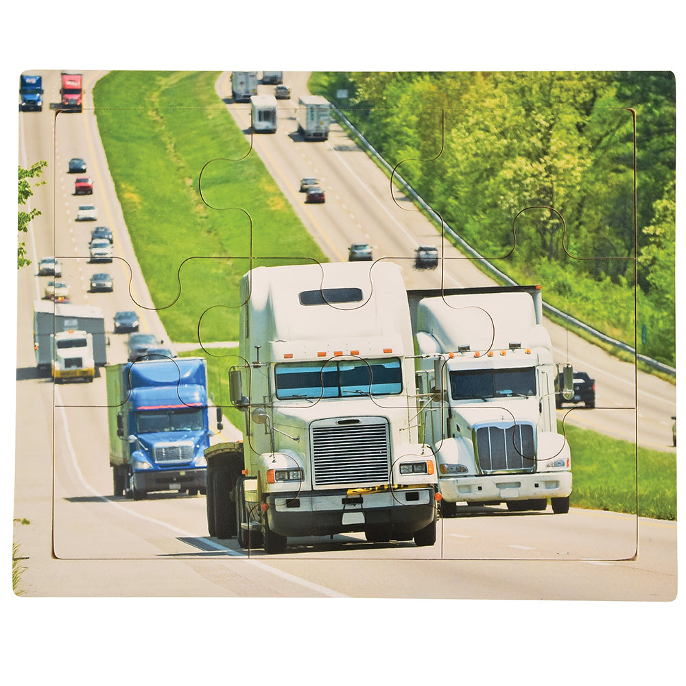 Transportation Puzzle-Semi Trucks