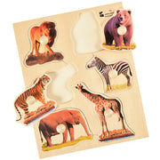 Photo Knob Puzzle Wild Animals