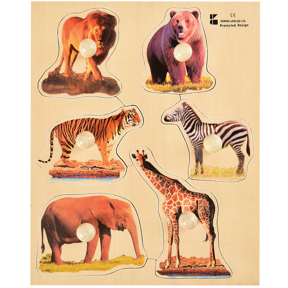 Photo Knob Puzzle Wild Animals