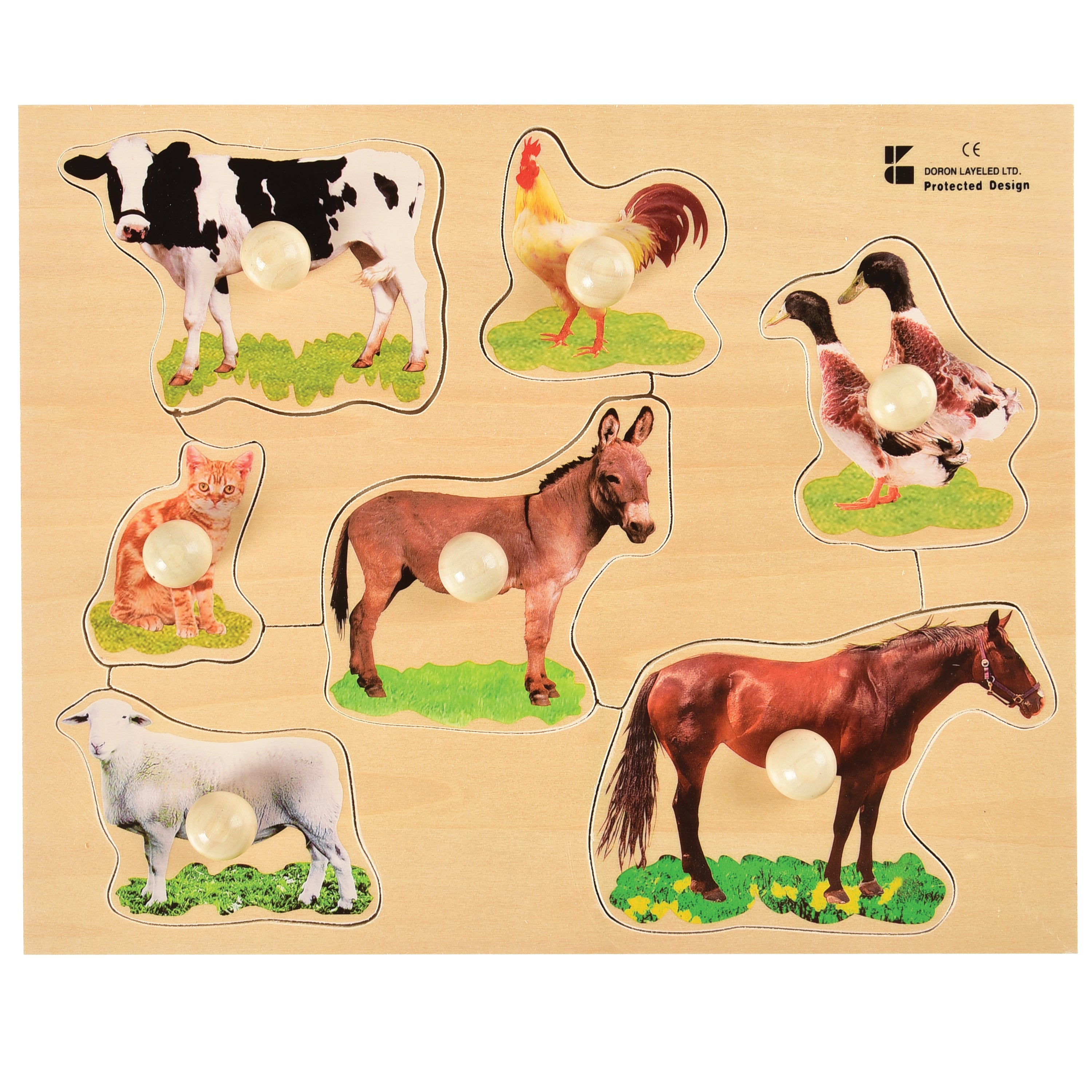 Photo Knob Puzzle Farm Animals