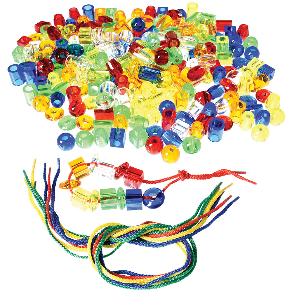 250 Giant Transparent Beads & 8 Lace
