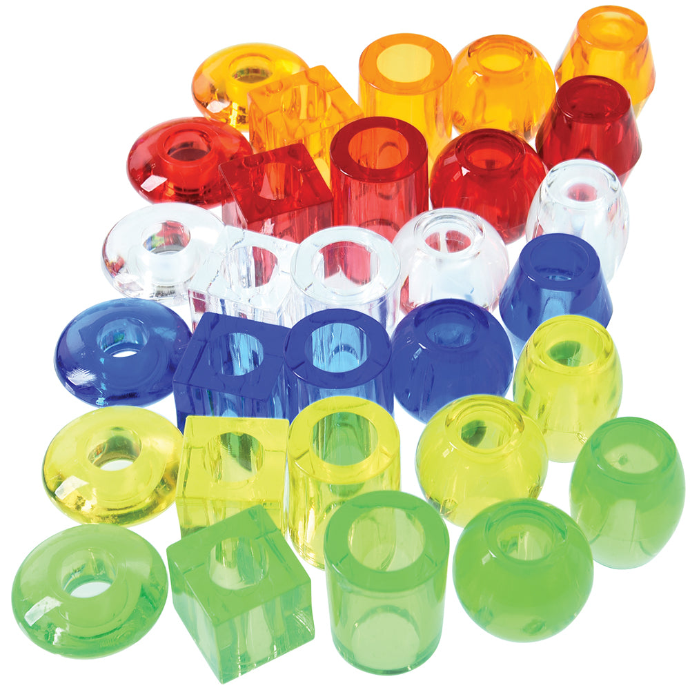 250 Giant Transparent Beads & 8 Lace