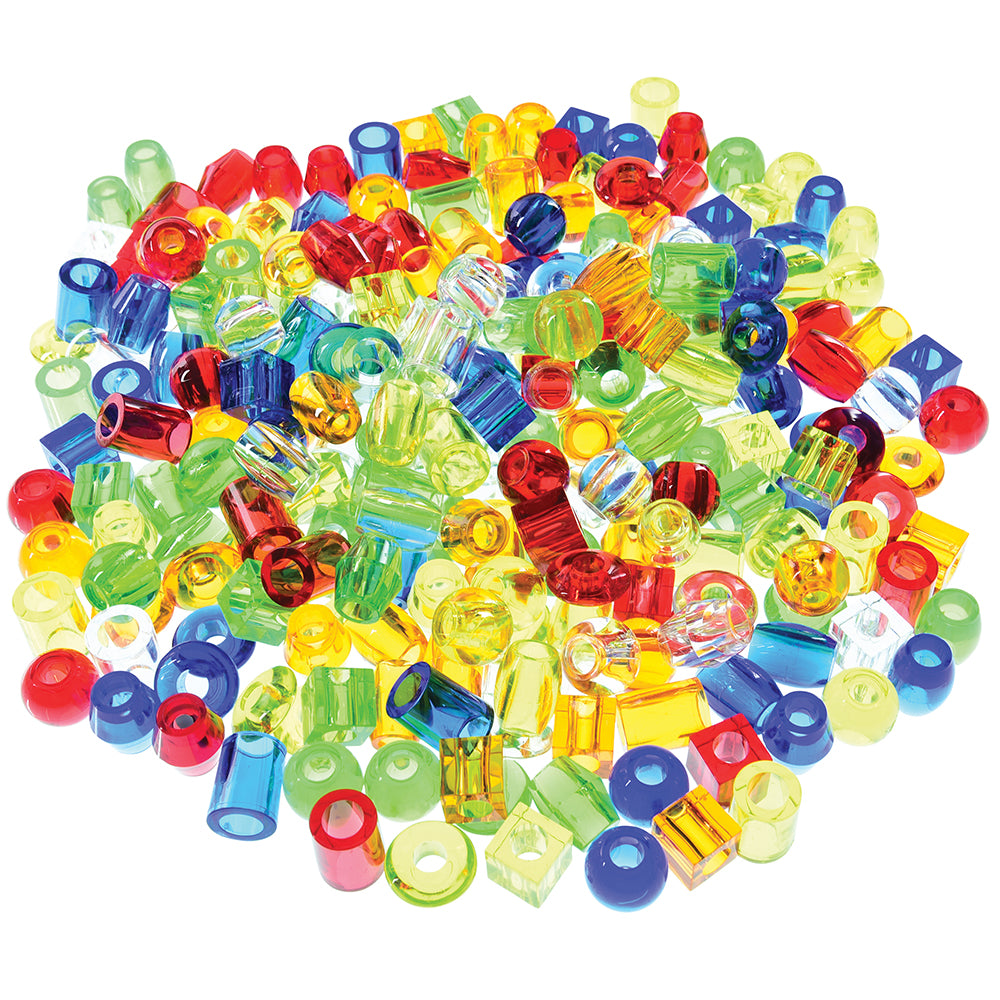 250 Giant Transparent Beads & 8 Lace