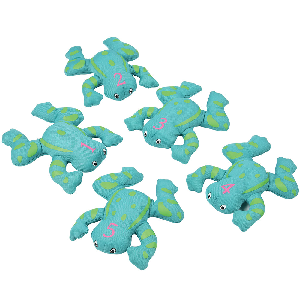 Prop Set-5 Green Speckled Frogs