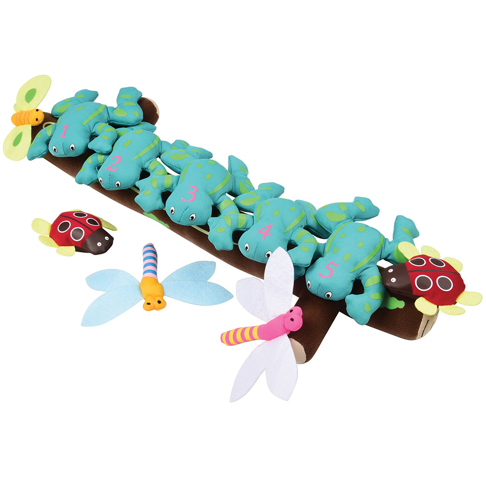 Prop Set-5 Green Speckled Frogs