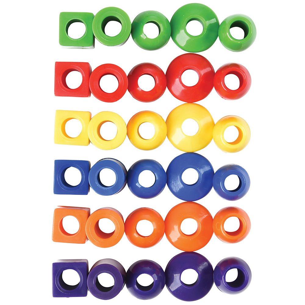 Giant Plastic Beads 250 Beads/6 Lace